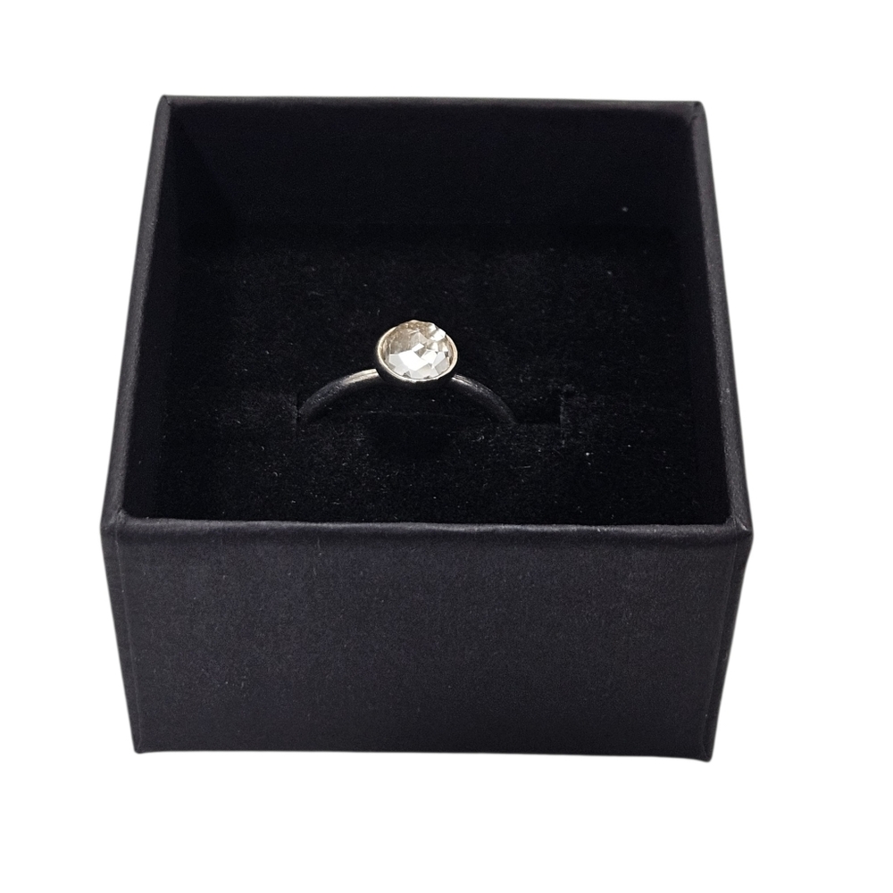 Pandora Sterling Silver Bezel CZ Ring Size 52 US 6